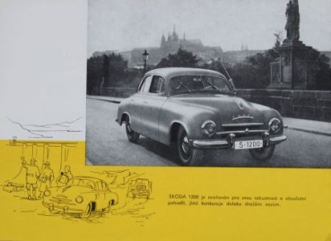 Skoda Modelprogram 1953 Carbrochure (4547)